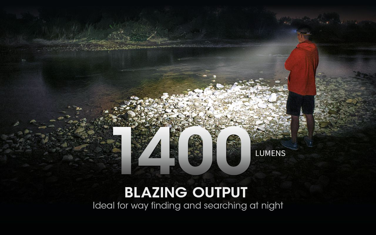 Entdecken Sie die NITECORE NU43 wiederaufladbare Stirnlampe leistungsstarke 1400 Lumen für nächtliche Abenteuer
