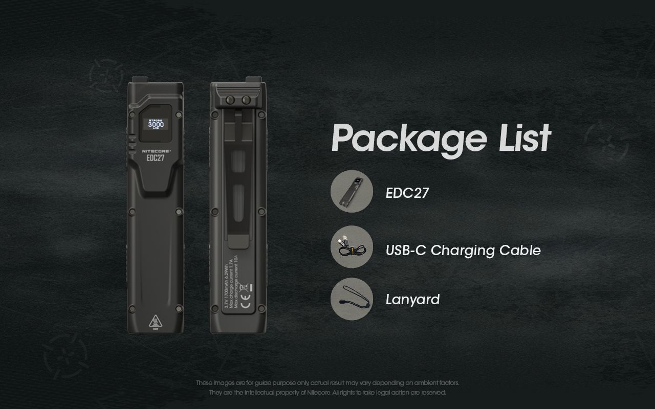 NITECORE EDC27 Leichtgewicht 3000 Lumen wiederaufladbare Taschenlampe für Outdoor-Abenteuer und Notfallvorsorge