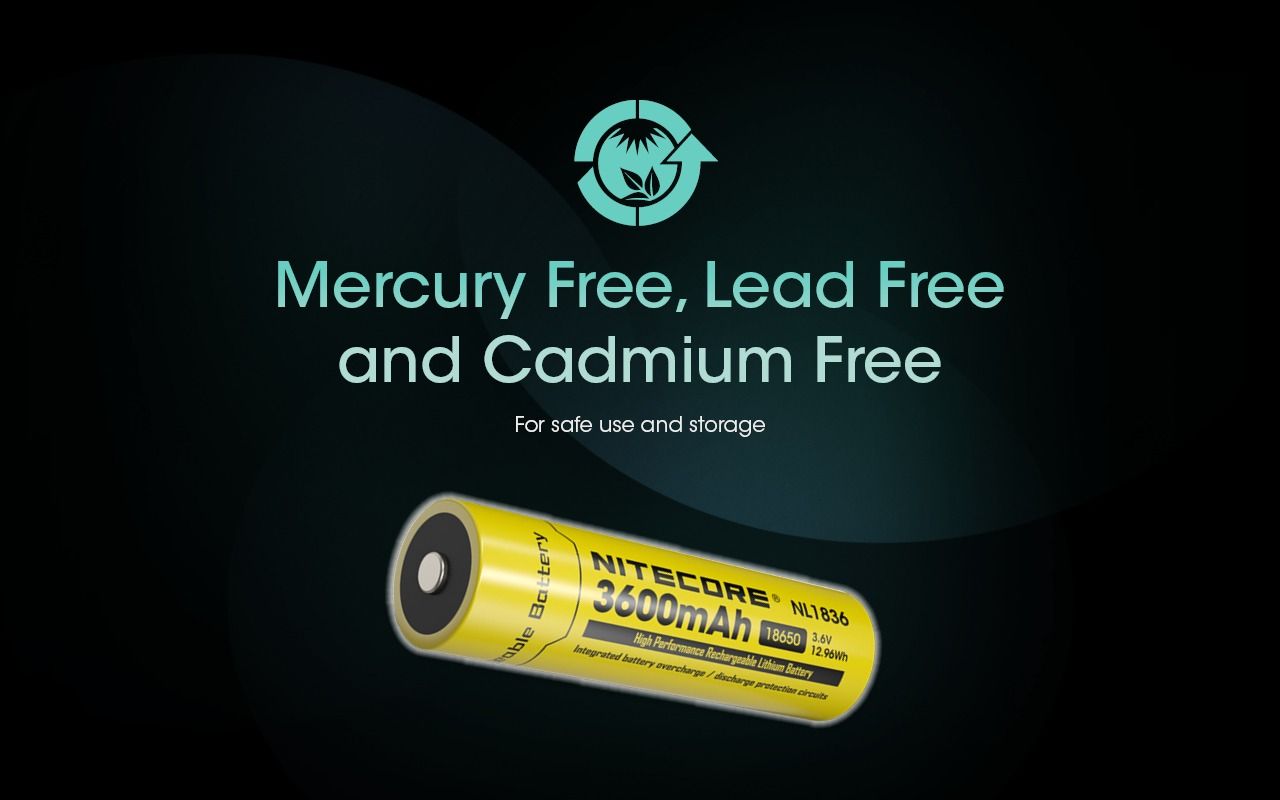Nitecore 18650 NL1836 3600mAh Li-Ion wiederaufladbarer Akku