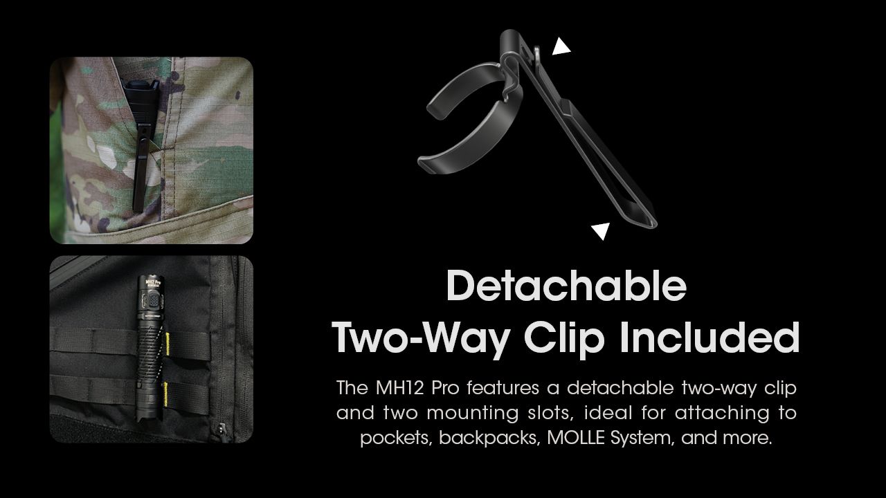 Nitecore MH12 Pro 3300 Lumen USB-C Taschenlampe hohe Helligkeit Outdoor-Abenteuer robuste Bauweise