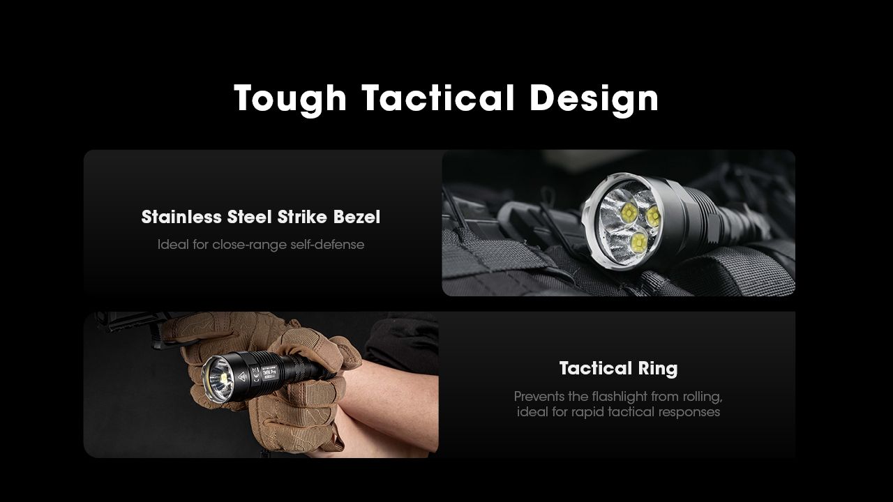 Nitecore TM9K PRO 9900 Lumen Taschenlampe mit USB-C Aufladung robuste Outdoor und Notfalltaschenlampe 510m Reichweite