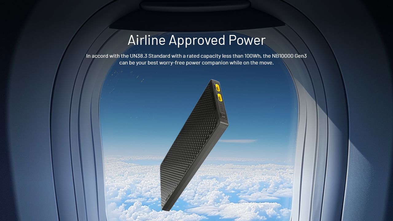 Nitecore NB10000 Gen III Ultra-Slim Powerbank 10000mAh, Schnellladefunktion, tragbares Ladegerät mit zwei USB-C-Anschlüssen