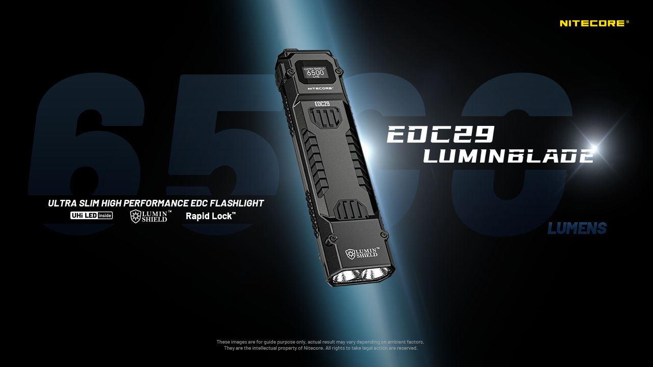 NITECORE EDC29 Hochleistungs-Taschenlampe 6500 Lumen USB-C EDC-Taschenlampe mit Langstrecken-Sichtbarkeit