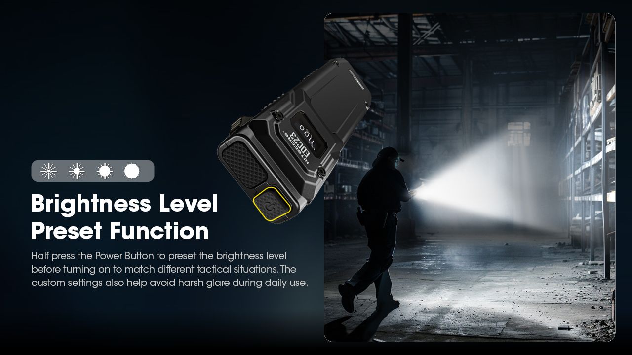 NITECORE EDC23 UHi LED Taschenlampe 2500 Lumen USB-C wiederaufladbar kompakt robust Outdoor Everyday Carry