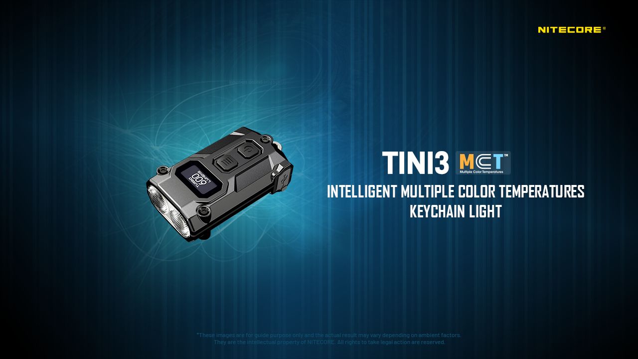NITECORE TINI3 Schlüsselanhänger-Licht 600 Lumen Mini EDC Taschenlampe mit wiederaufladbarem Akku ultra-kompaktes Design