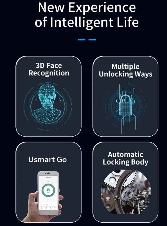 3D-Gesichtserkennung Smart Türschloss Sicherheitskamera Monitor mit intelligentem Fingerabdruck modernes Heimsicherheitssystem