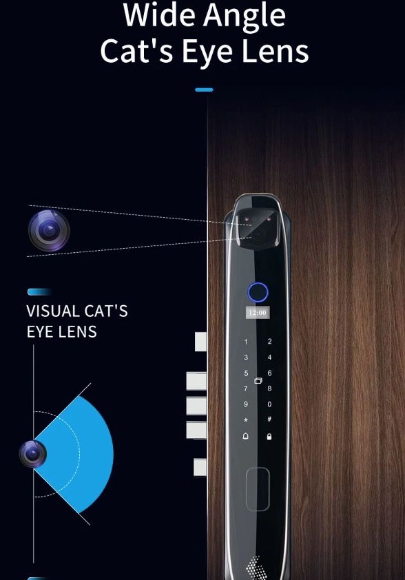 3D-Gesichtserkennung Smart Türschloss Sicherheitskamera Monitor mit intelligentem Fingerabdruck modernes Heimsicherheitssystem