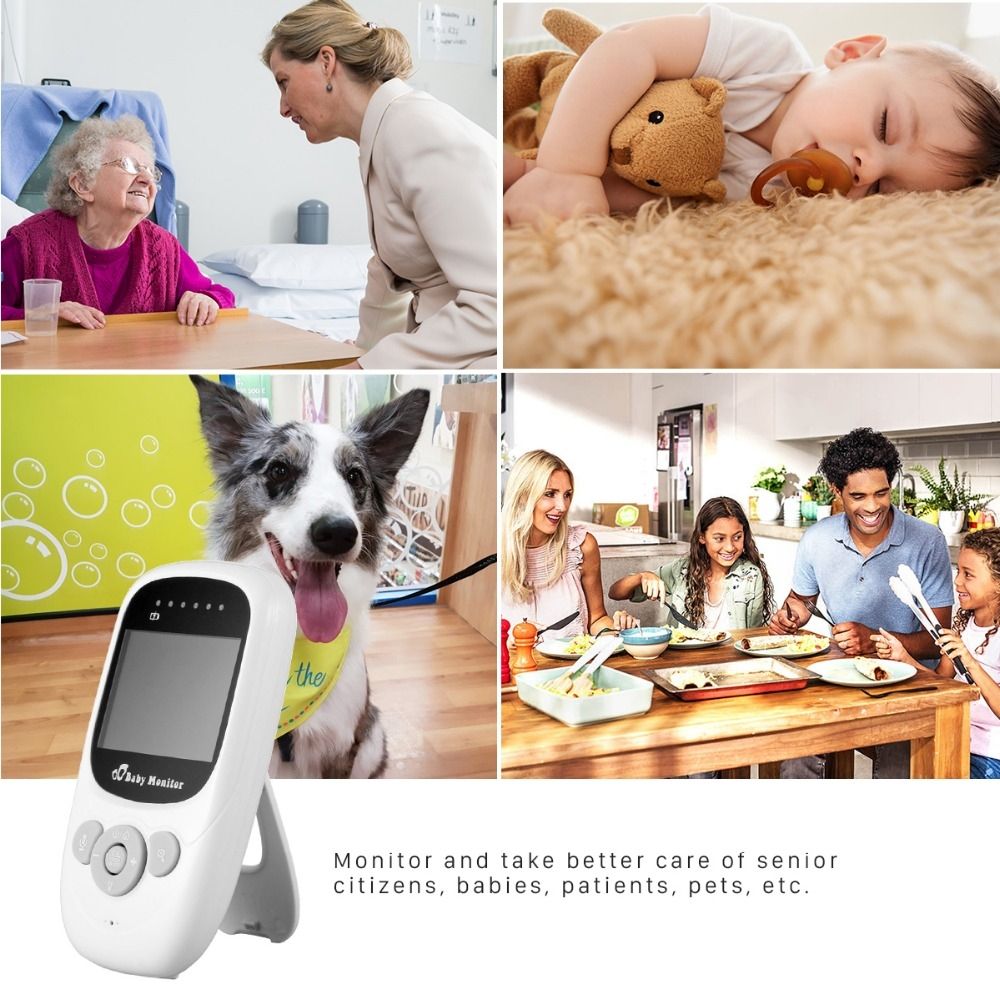 SP880 Drahtloser Baby-Monitor mit 2,4-Zoll-LCD, HD-Video, Zwei-Wege-Audio und Nachtsicht für die Babypflege