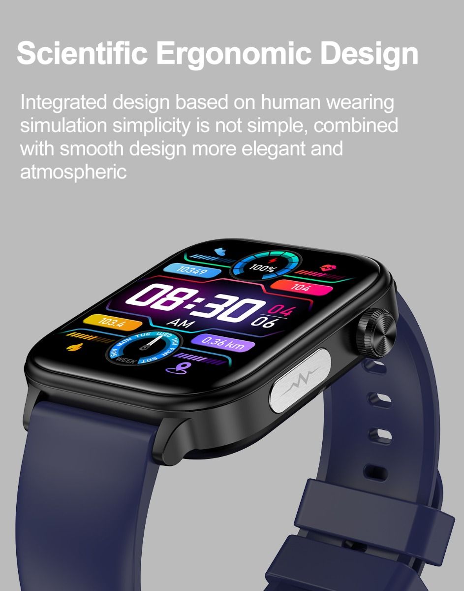 ET570 Blutzucker Smartwatch mit EKG, Herzfrequenz- und Blutdruckmessung
