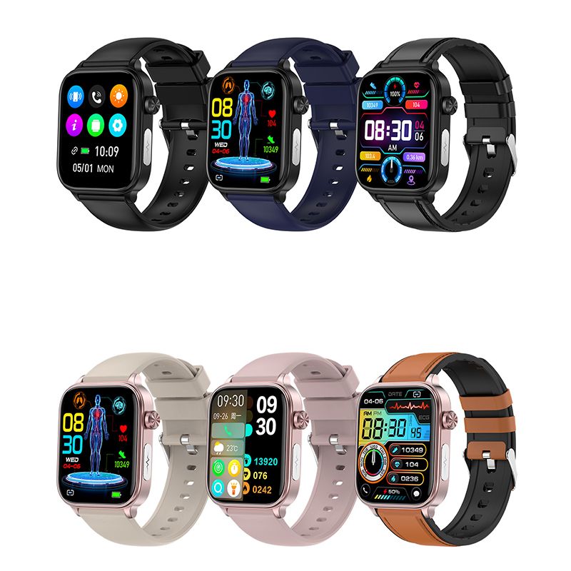 ET570 Blutzucker Smartwatch mit EKG, Herzfrequenz- und Blutdruckmessung