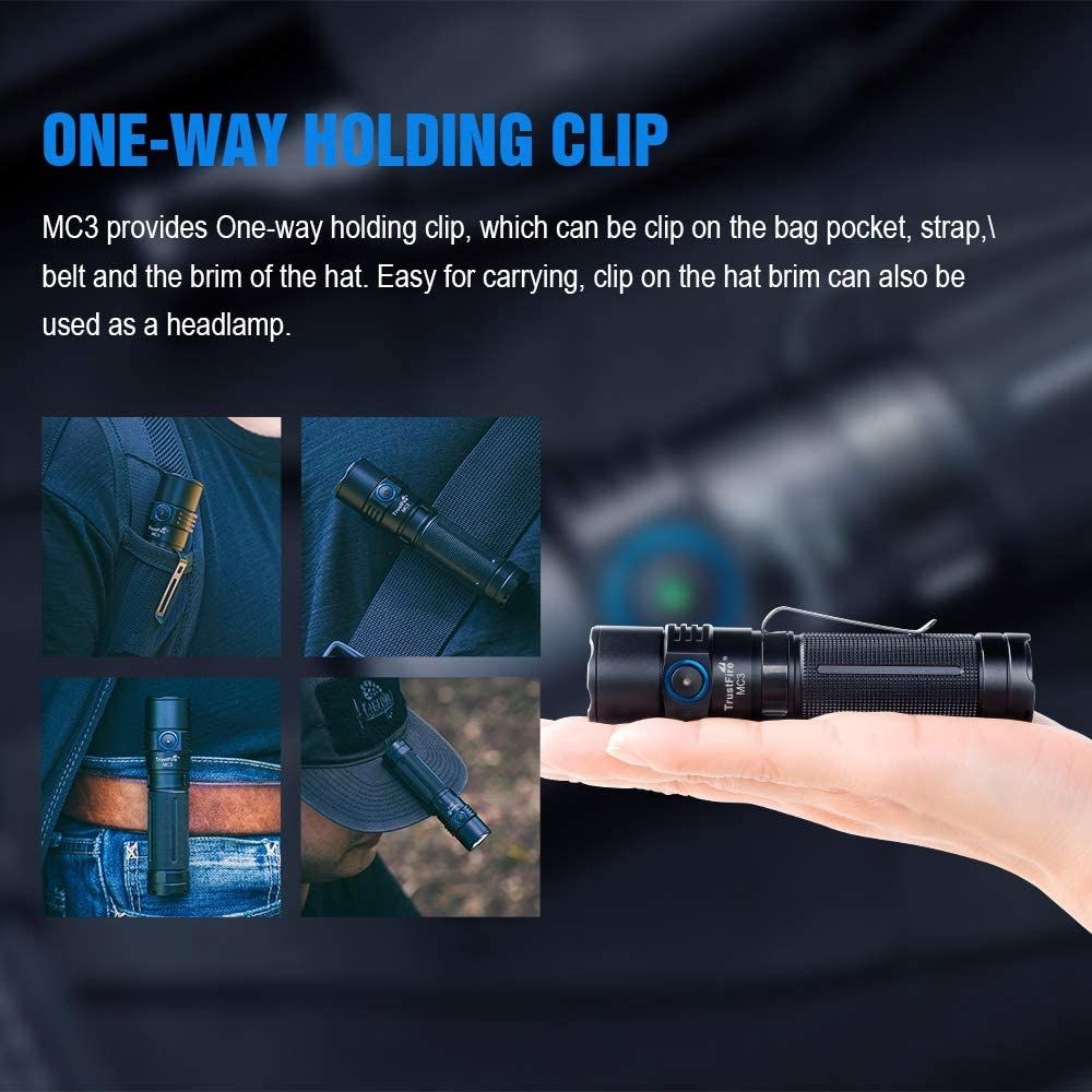 TrustFire MC3 XHP50 LED Taschenlampe 2500 Lumen USB magnetisches Laden IP68 wasserdicht kompaktes und leistungsstarkes Licht