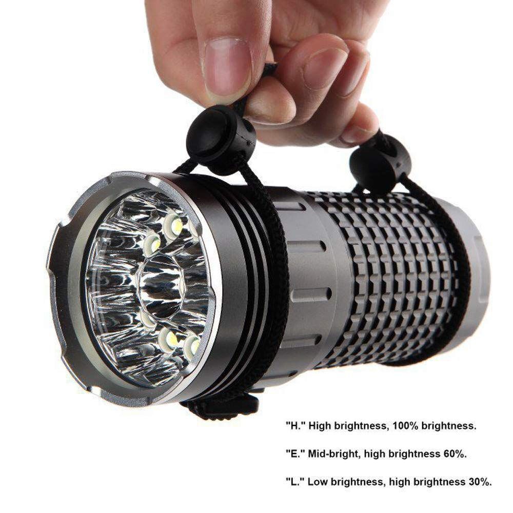 SKY RAY LED Taschenlampe 15000 Lumen wiederaufladbar USB Typ-C Perfekt für Camping und Heimwerkerarbeiten