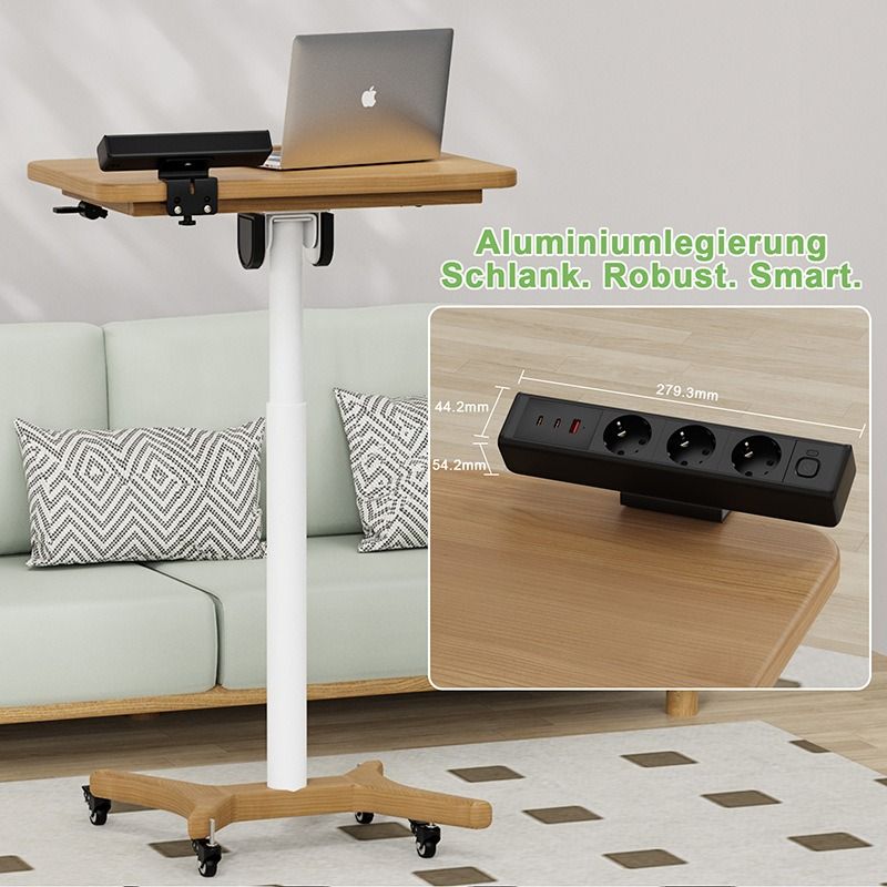 Tischklemmen-Steckdosenleiste, Komplette Schnellladestation mit 18/65W USB-Schnellladefunktion und europäischer Standardsteckdose, Überlastschutzschalter, Tischsteckdose, EU-Stromversorgung für Büromöbel