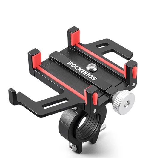 ROCKBROS Robuster Motorrad-Handyhalter, vielseitiges CNC-Aluminiumlegierungs-Zubehör für Fahrräder, sicherer Halt mit fünf Krallen