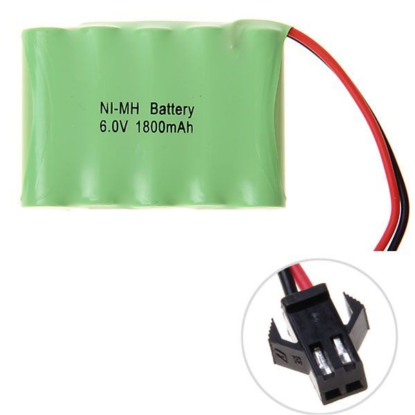 Umweltfreundlicher 6V 1800mAh Ni-MH SM-Stecker Akku-Pack für Spielzeug und ferngesteuerte Fahrzeuge