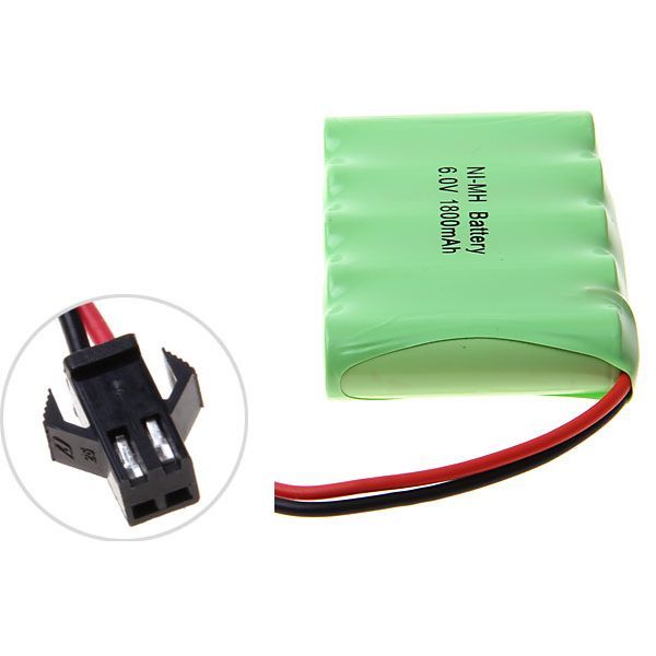 Umweltfreundlicher 6V 1800mAh Ni-MH SM-Stecker Akku-Pack für Spielzeug und ferngesteuerte Fahrzeuge