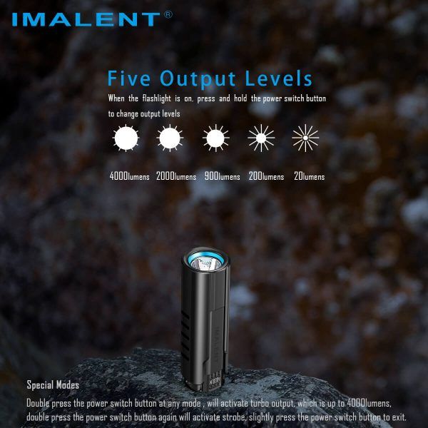 IMALENT LD70 LED-Taschenlampe 4000 Lumen kompakte Lichtquelle für Abenteurer und Outdoor mit OLED-Display