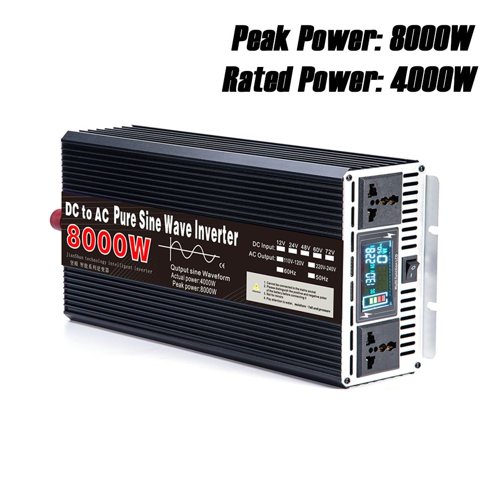 Reiner Sinus-Wechselrichter 3000W bis 8000W für Wohnmobile Gleichstrom 12V/24V auf Wechselstrom 110V/220V Hochwertiges kompaktes Energiesystem