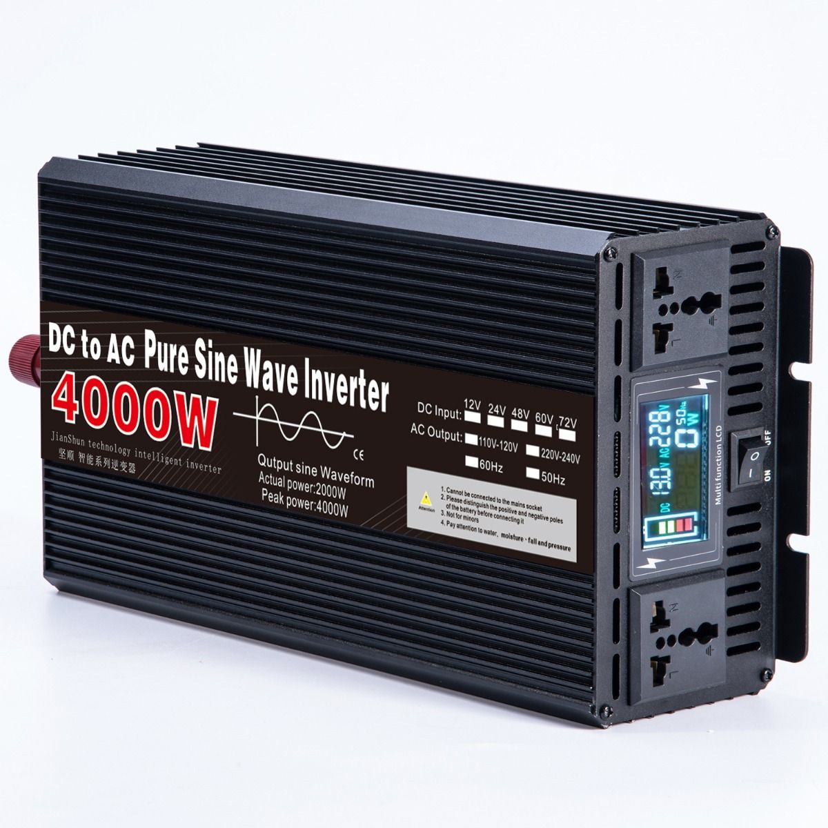 Reiner Sinus-Wechselrichter 3000W bis 8000W für Wohnmobile Gleichstrom 12V/24V auf Wechselstrom 110V/220V Hochwertiges kompaktes Energiesystem