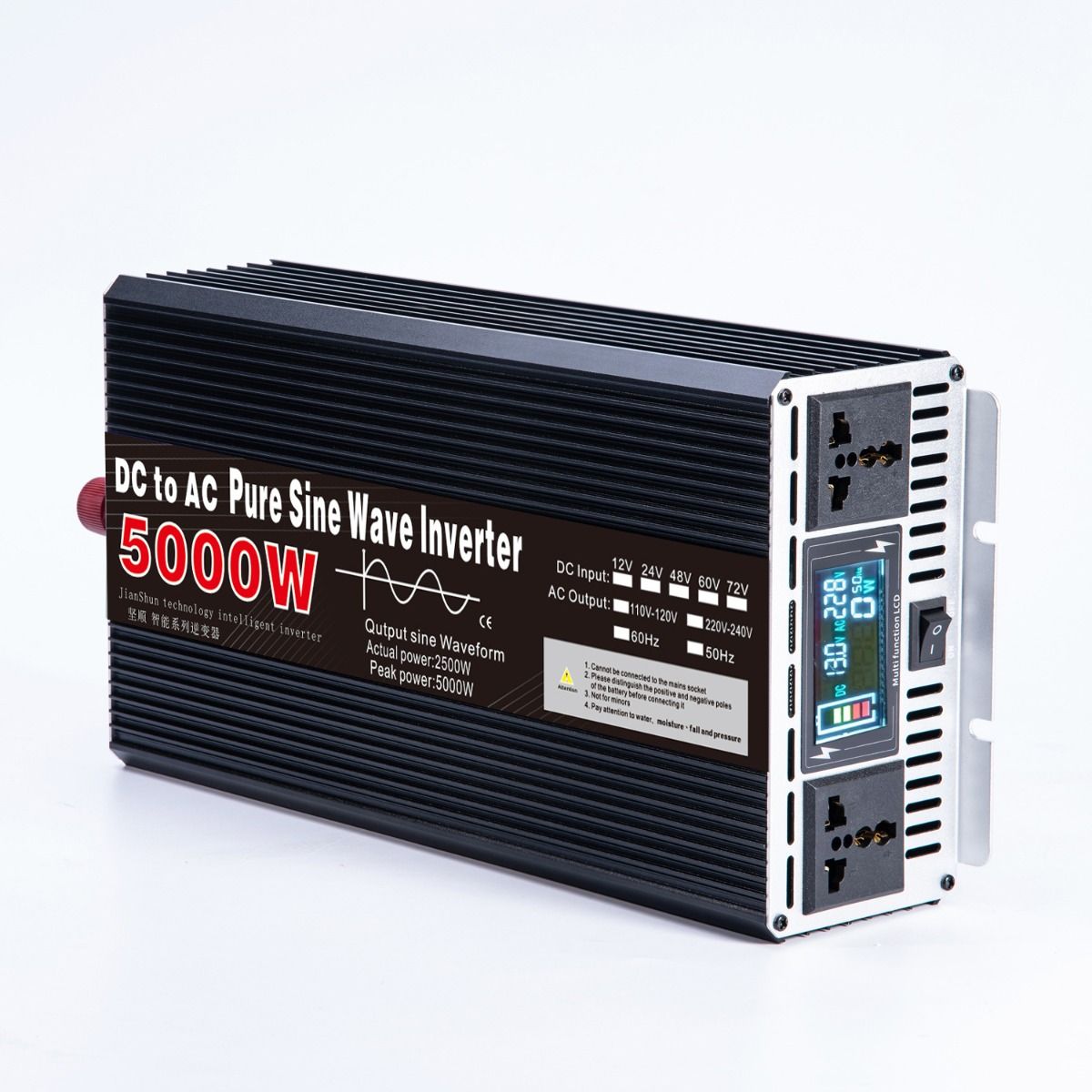 Reiner Sinus-Wechselrichter 3000W bis 8000W für Wohnmobile Gleichstrom 12V/24V auf Wechselstrom 110V/220V Hochwertiges kompaktes Energiesystem