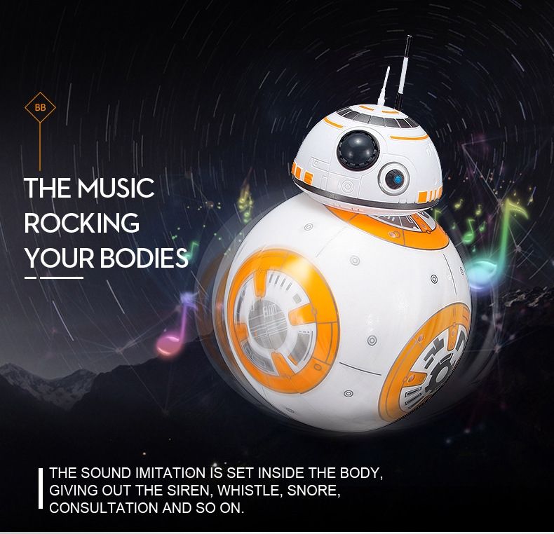 Star Wars BB-8 Fernsteuerungsroboter 20,5 cm Intelligentes RC-Spielzeug 360° Drehung Spaß für Kinder und Sammlerstück