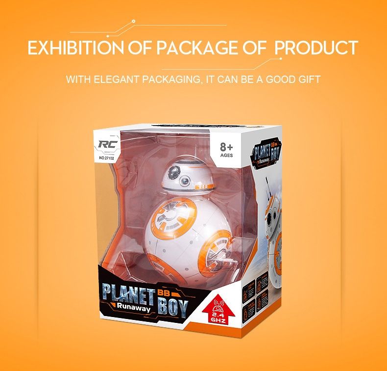 Star Wars BB-8 Fernsteuerungsroboter 20,5 cm Intelligentes RC-Spielzeug 360° Drehung Spaß für Kinder und Sammlerstück
