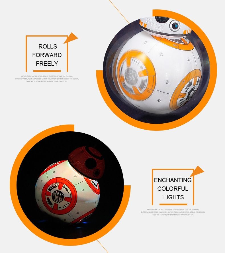 Star Wars BB-8 Fernsteuerungsroboter 20,5 cm Intelligentes RC-Spielzeug 360° Drehung Spaß für Kinder und Sammlerstück