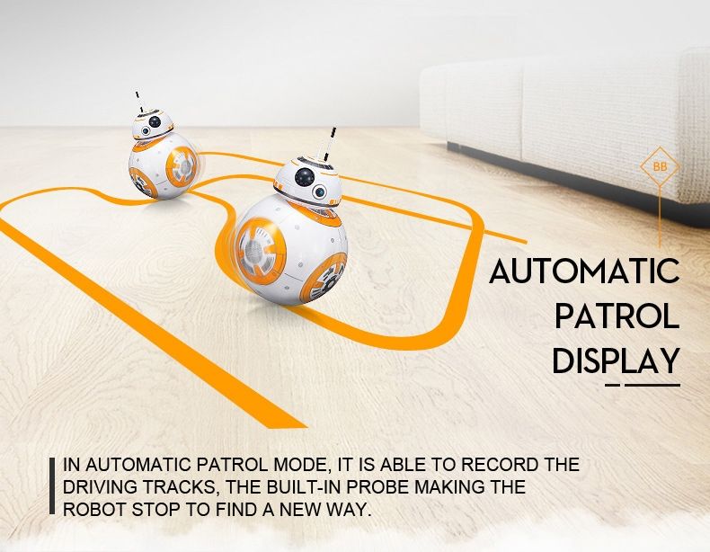 Star Wars BB-8 Fernsteuerungsroboter 20,5 cm Intelligentes RC-Spielzeug 360° Drehung Spaß für Kinder und Sammlerstück