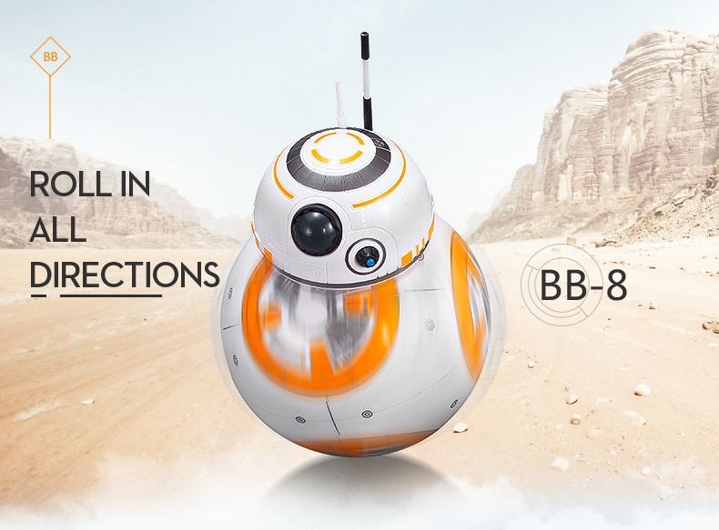 Star Wars BB-8 Fernsteuerungsroboter 20,5 cm Intelligentes RC-Spielzeug 360° Drehung Spaß für Kinder und Sammlerstück