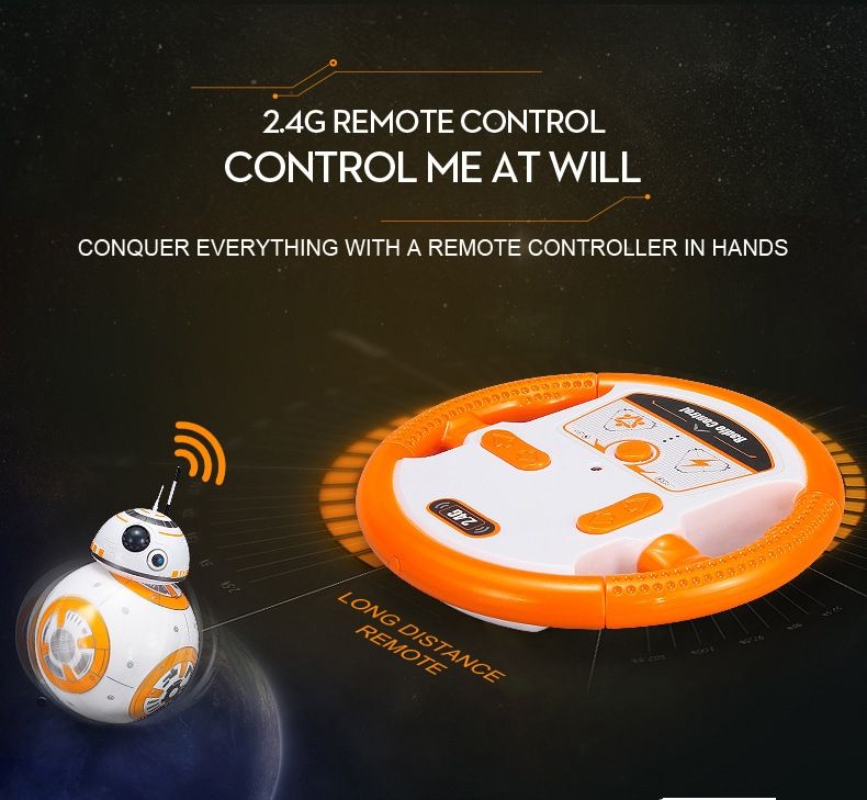 Star Wars BB-8 Fernsteuerungsroboter 20,5 cm Intelligentes RC-Spielzeug 360° Drehung Spaß für Kinder und Sammlerstück