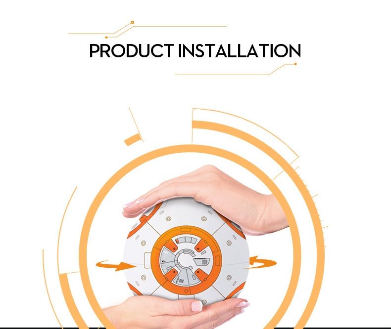 Star Wars BB-8 Fernsteuerungsroboter 20,5 cm Intelligentes RC-Spielzeug 360° Drehung Spaß für Kinder und Sammlerstück
