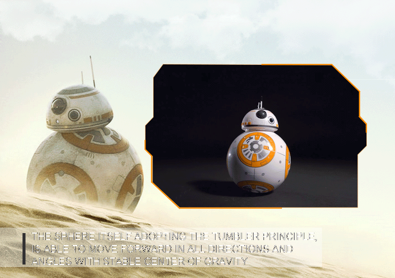 Star Wars BB-8 Fernsteuerungsroboter 20,5 cm Intelligentes RC-Spielzeug 360° Drehung Spaß für Kinder und Sammlerstück