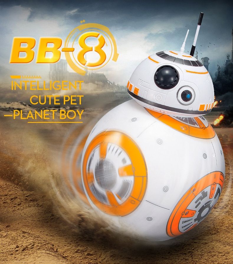 Star Wars BB-8 Fernsteuerungsroboter 20,5 cm Intelligentes RC-Spielzeug 360° Drehung Spaß für Kinder und Sammlerstück