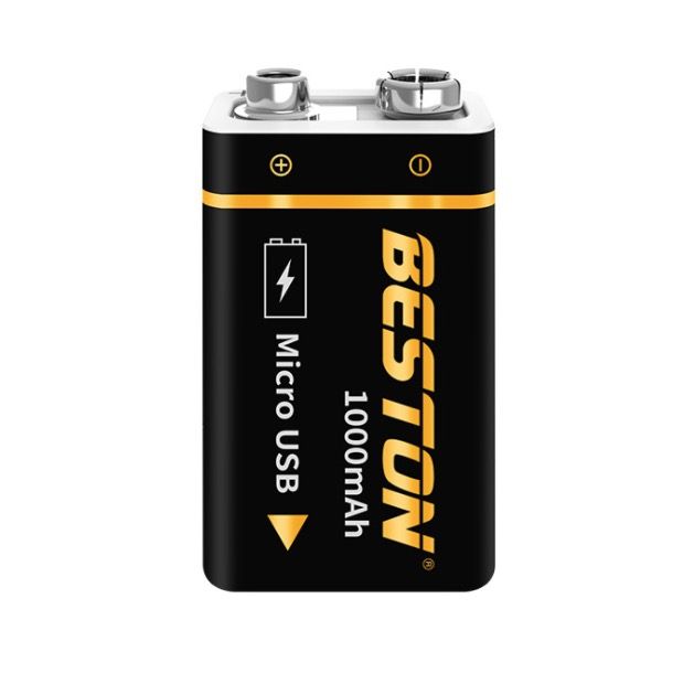 Beston 9V 1000mAh wiederaufladbare Mikro-USB-Batterie, umweltfreundliche Energie für RC-Helikopter, Mikrofon und Spielzeug