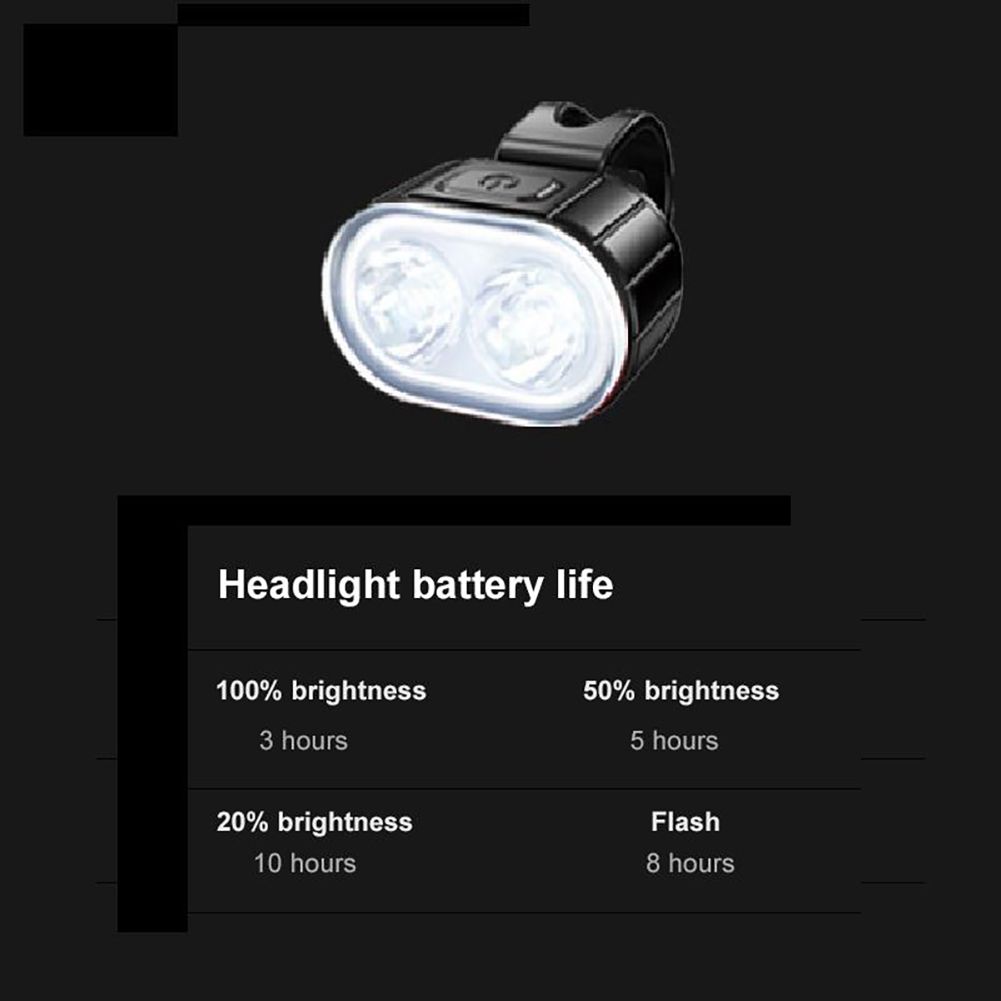 USB wiederaufladbare wasserdichte Fahrradlampe mit weißem Frontlicht und rotem Rücklicht für erhöhte Fahrradsicherheit