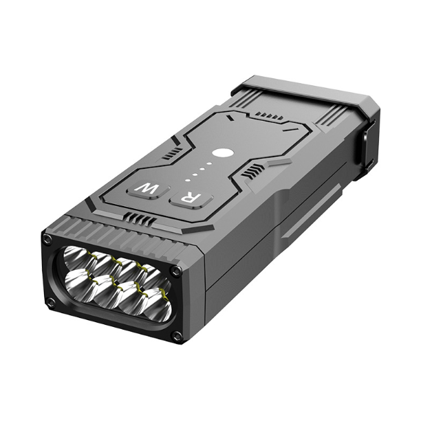 Multifunktionale wiederaufladbare Selbstverteidigungs-LED-Taschenlampe mit Bogenfeuerzeug und versteckten Kamera-Detektoren, tragbare selbstschützende taktische Taschenlampe