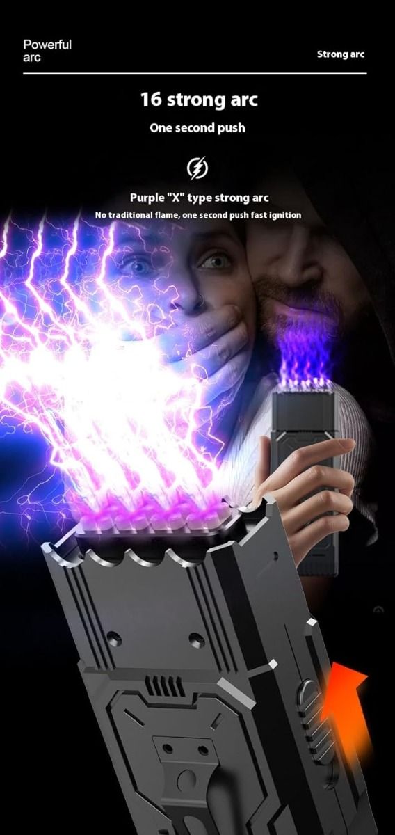 Multifunktionale wiederaufladbare Selbstverteidigungs-LED-Taschenlampe mit Bogenfeuerzeug und versteckten Kamera-Detektoren, tragbare selbstschützende taktische Taschenlampe