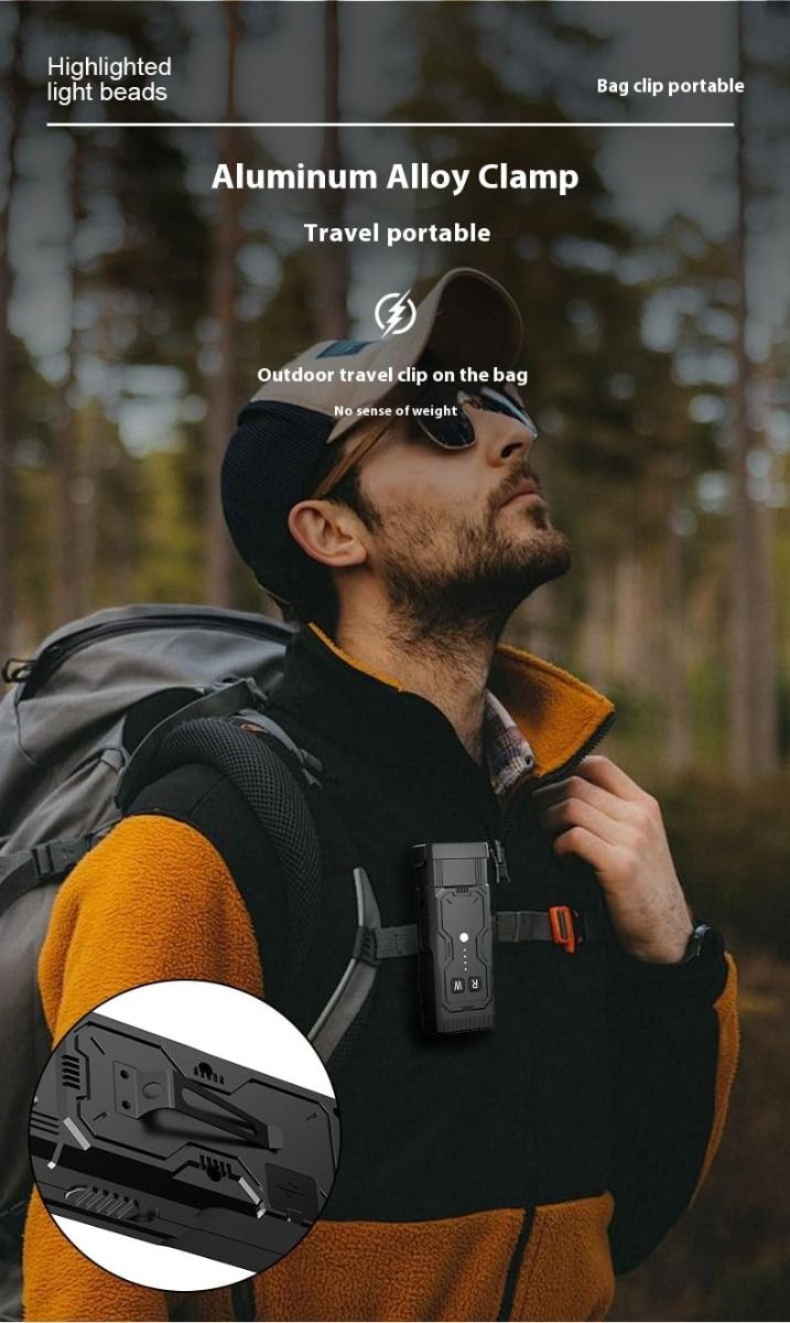 Multifunktionale wiederaufladbare Selbstverteidigungs-LED-Taschenlampe mit Bogenfeuerzeug und versteckten Kamera-Detektoren, tragbare selbstschützende taktische Taschenlampe