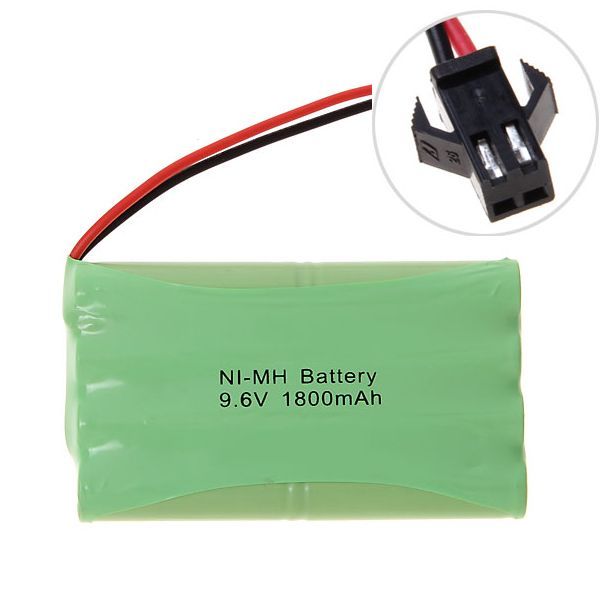 Umweltfreundliche 9,6 V AA 1800 mAh Ni-MH SM-Steckerbatterie mit hoher Kapazität und langlebiger Stromversorgung für RC-Fahrzeuge