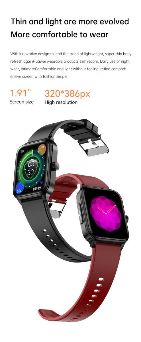 ET540 Blutzucker EKG Körpertemperatur Blutdruck Blutsauerstoff Herzfrequenz Bluetooth-Anruf Smartwatch Fitness-Tracker