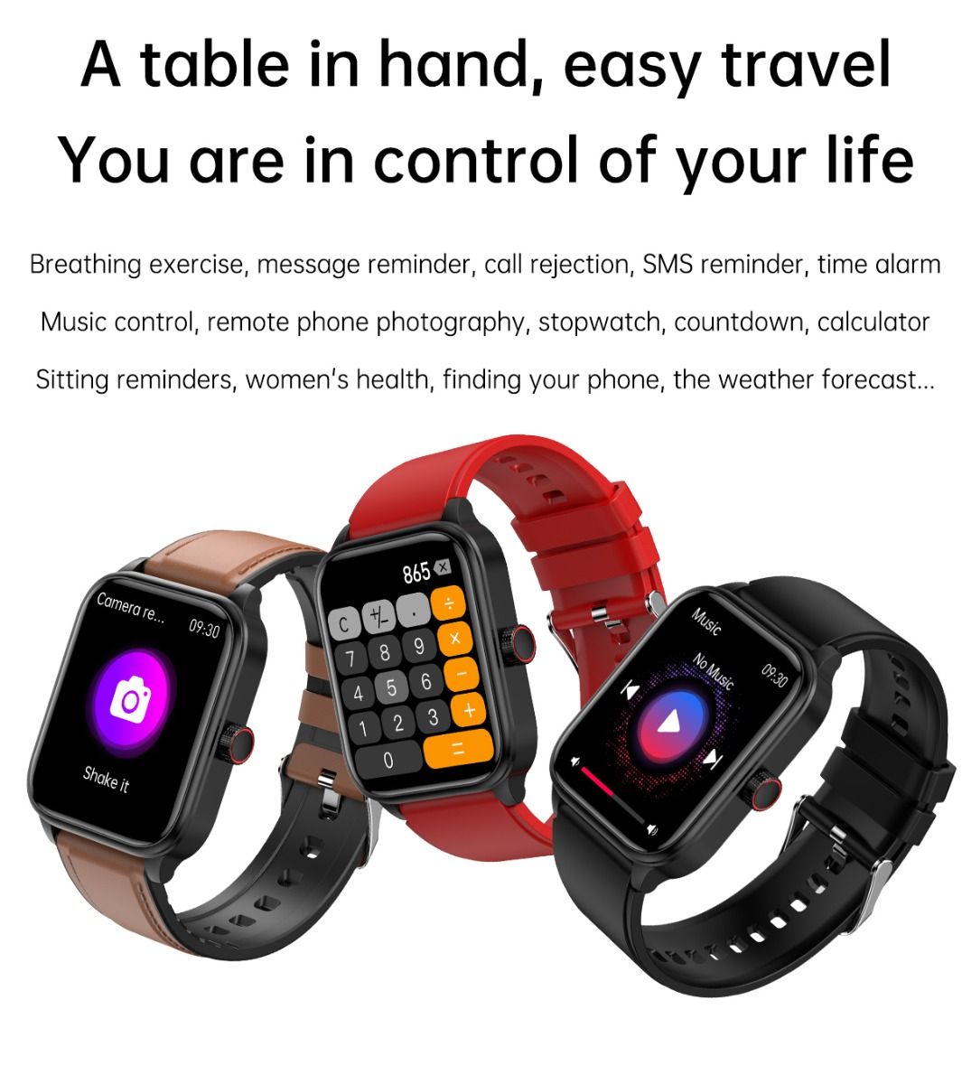 ET540 Blutzucker EKG Körpertemperatur Blutdruck Blutsauerstoff Herzfrequenz Bluetooth-Anruf Smartwatch Fitness-Tracker
