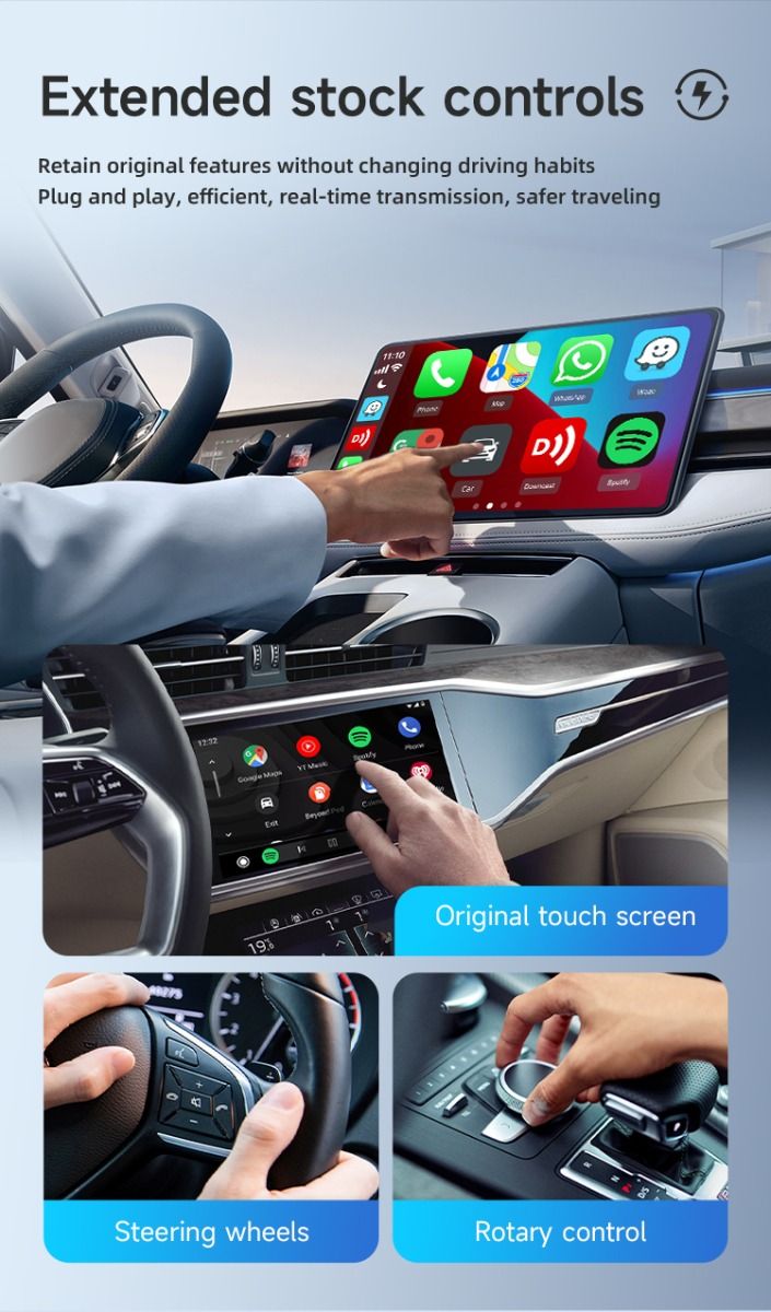 Carlinkit Android 13 TV-Box Drahtloses CarPlay Nahtlose Konnektivität 8-Kern-Adapter für Unterhaltung im Auto