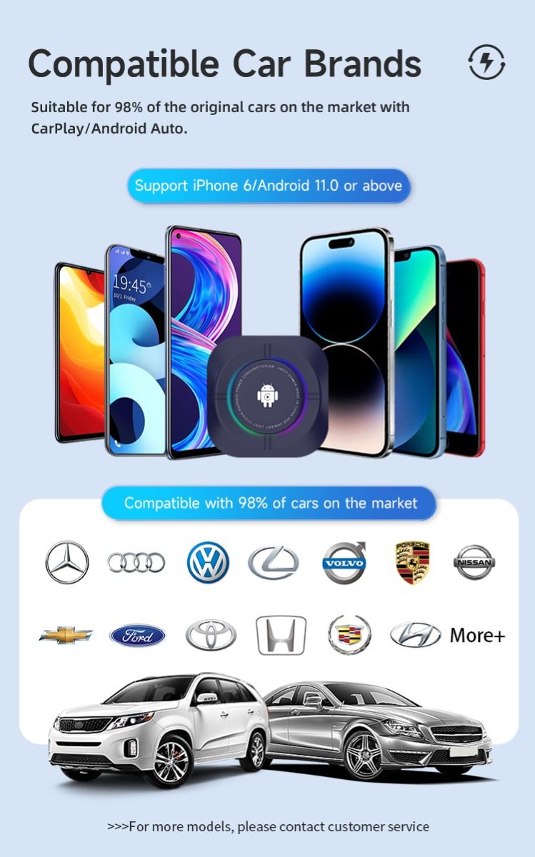 Carlinkit Android 13 TV-Box Drahtloses CarPlay Nahtlose Konnektivität 8-Kern-Adapter für Unterhaltung im Auto