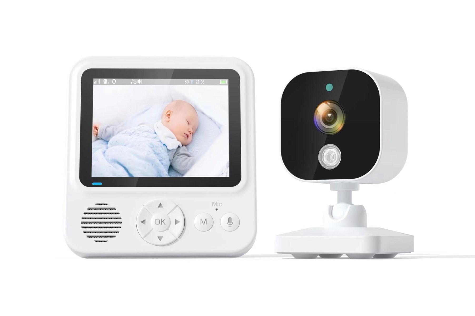AMB900 Video-Babyphone mit 2,8 Zoll LCD-Display und 720P Auflösung Babykamera für moderne Eltern