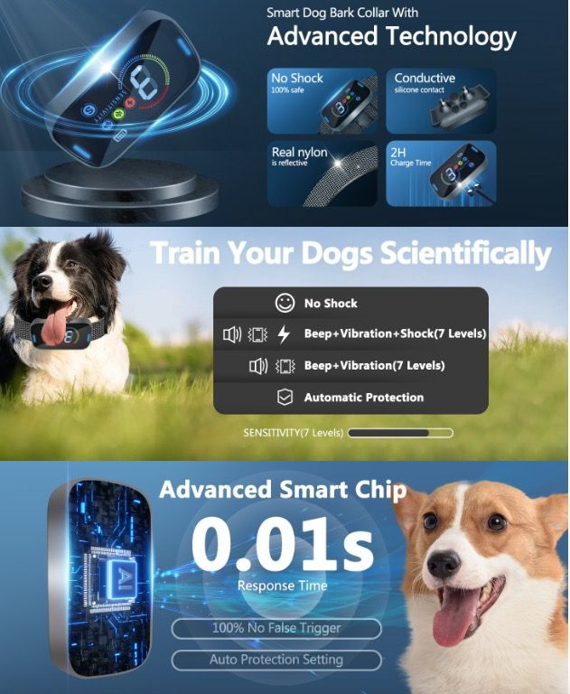 Innovatives Ultraschall Hundetrainingshalsband mit Anti-Bell-Technologie für effektive und sanfte Bellkontrolle