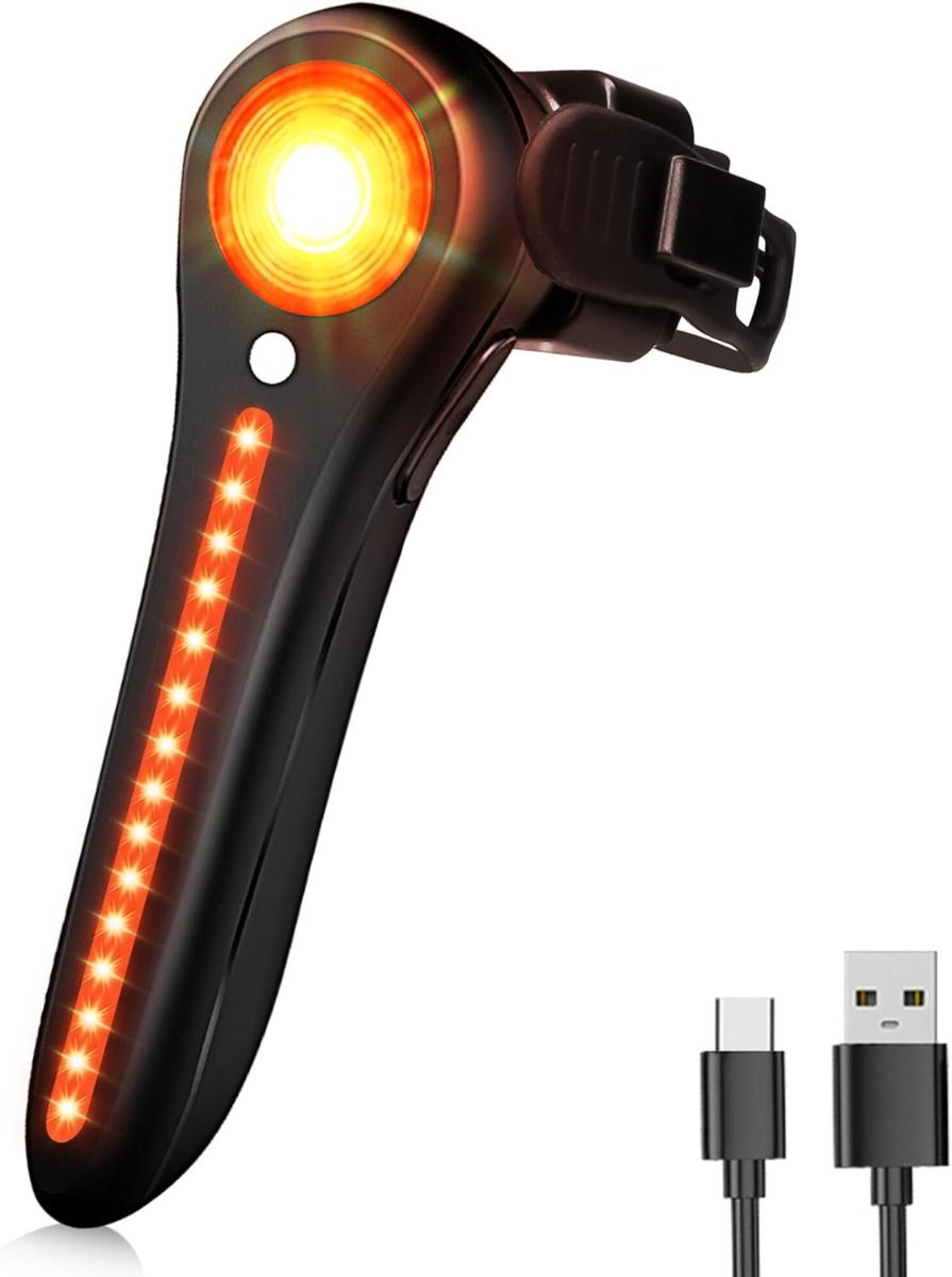 Smartes USB-C wiederaufladbares Fahrrad-Rücklicht – superhelles hinteres Fahrradlicht für Straße und Mountainbike