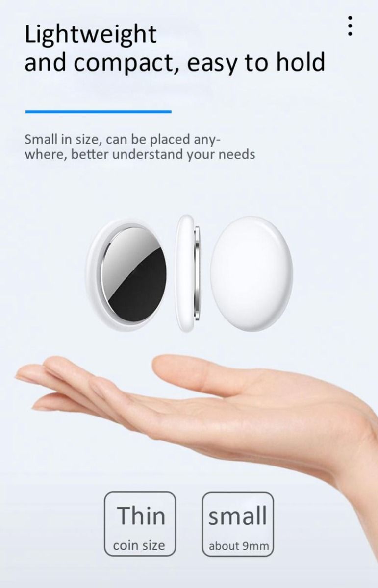 Mini GPS Tracker Bluetooth 4.0 Smart Locator Kompaktes Design Haustier Tracker mit iSearching App und One Touch Find