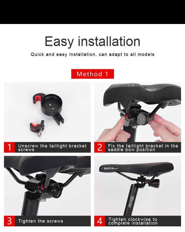 ANTUSI Q5 Smart Fahrrad Rücklicht Bremserkennung LED Fahrradlicht IPx6 wasserdicht perfekt für Stadtfahrten