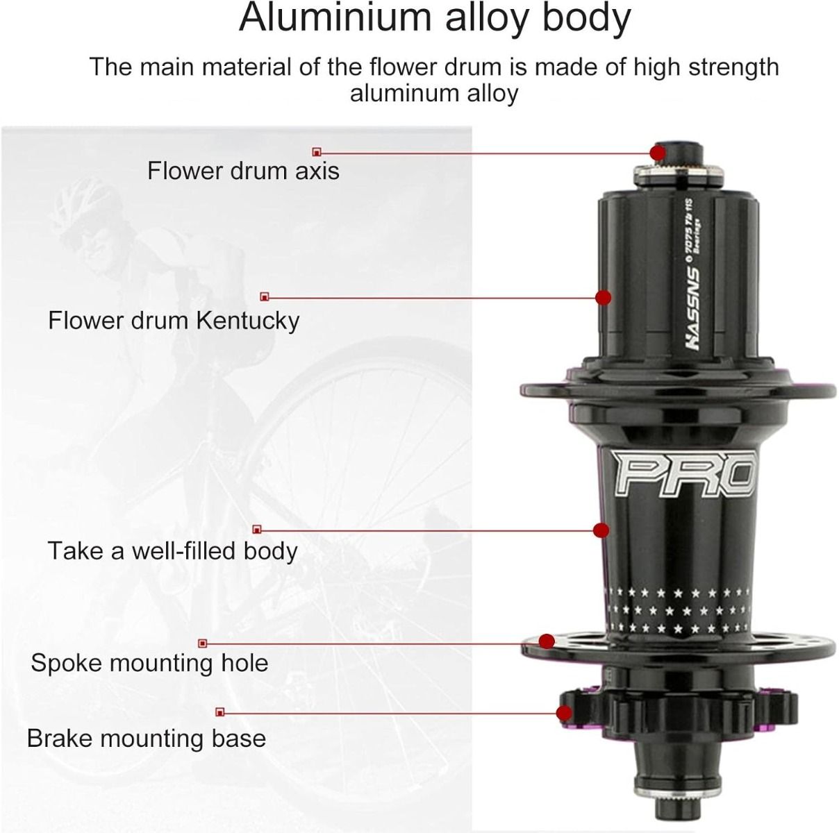 HASSNS PRO7 MTB Hub 32 Holes Bearing Mountain Bike Quick Release Hub 32h Noisy Cube Bicycle Bushings
