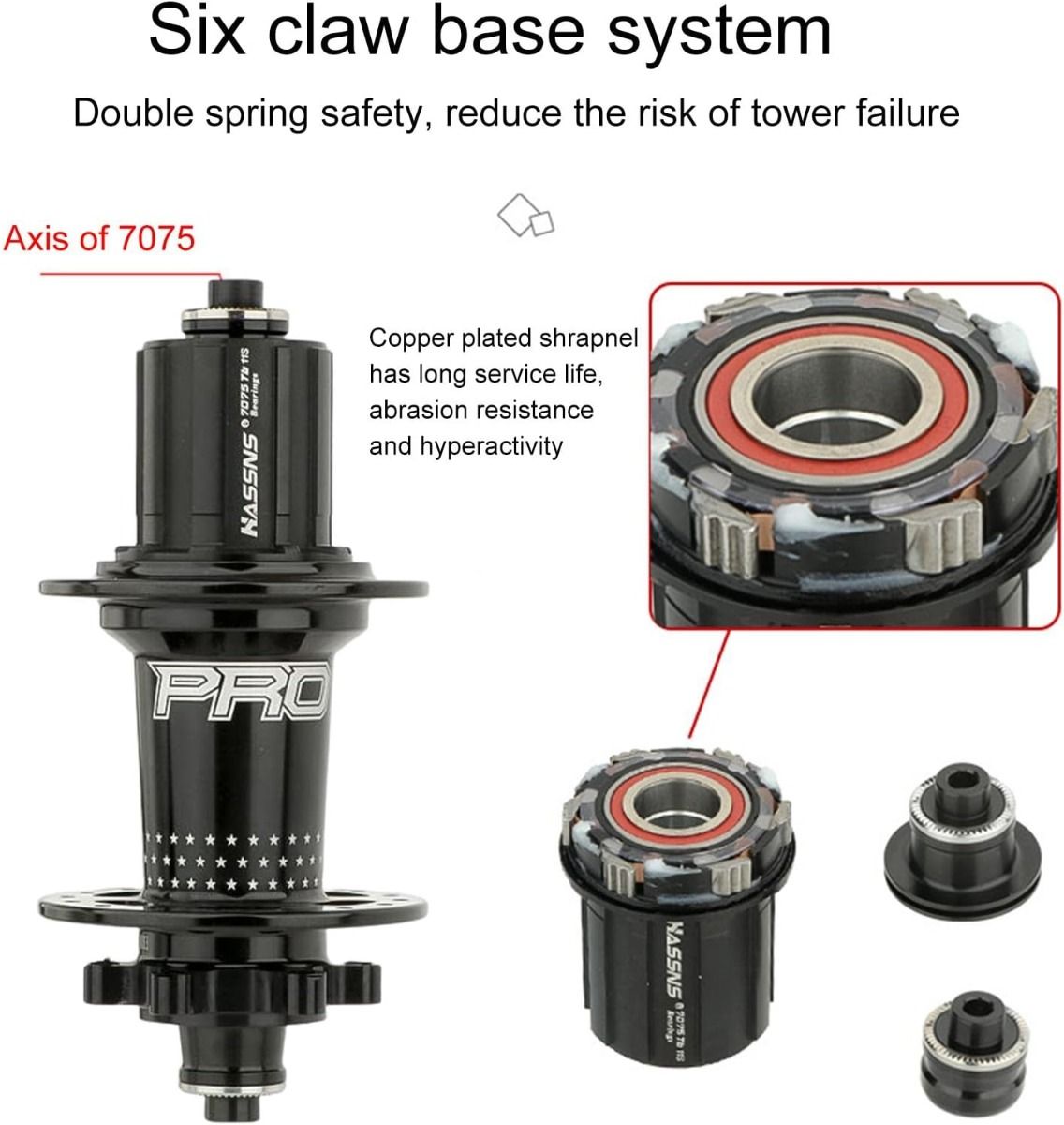 HASSNS PRO7 MTB Hub 32 Holes Bearing Mountain Bike Quick Release Hub 32h Noisy Cube Bicycle Bushings